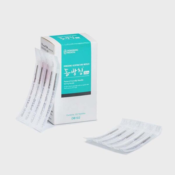 Igły do akupunktury DONG BANG ze stalowym uchwytem bez prowadnicy 100 szt.