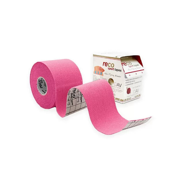Reco Tape 5cm x 5m - różowy