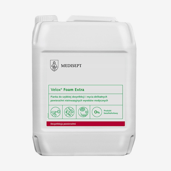 Velox Foam Extra Medisept - bezalkoholowa pianka do dezynfekcji powierzchni 5L