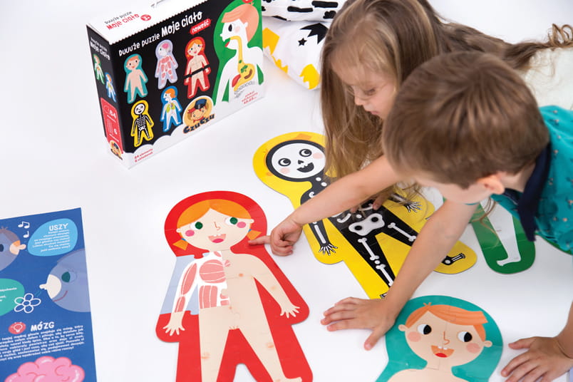 Duże puzzle dla dzieci o ciele człowieka
