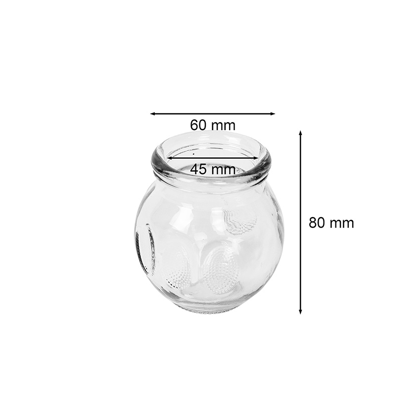 Bańka szklana 45 mm - wymiary