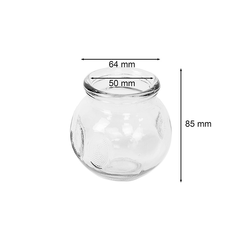 Bańka szklana 50 mm - wymiary