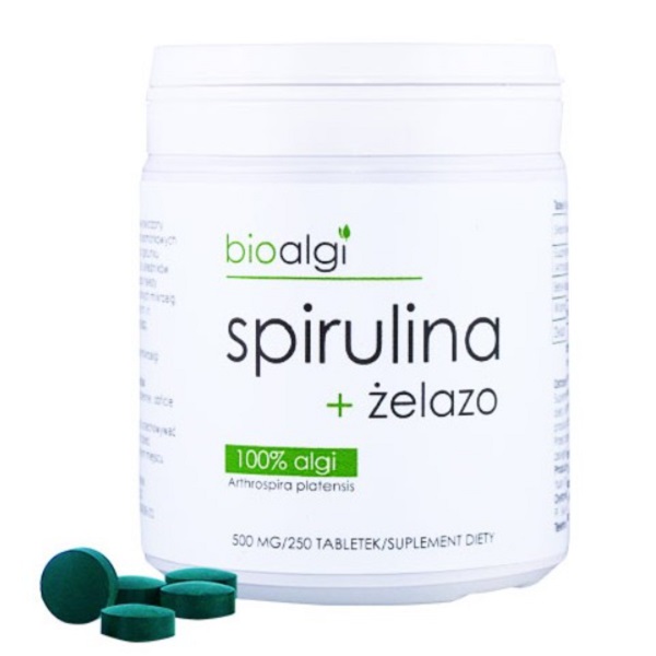 SPIRULINA + ŻELAZO - 250 tabletek