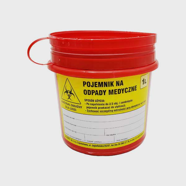 Pojemnik na odpady medyczne 1L