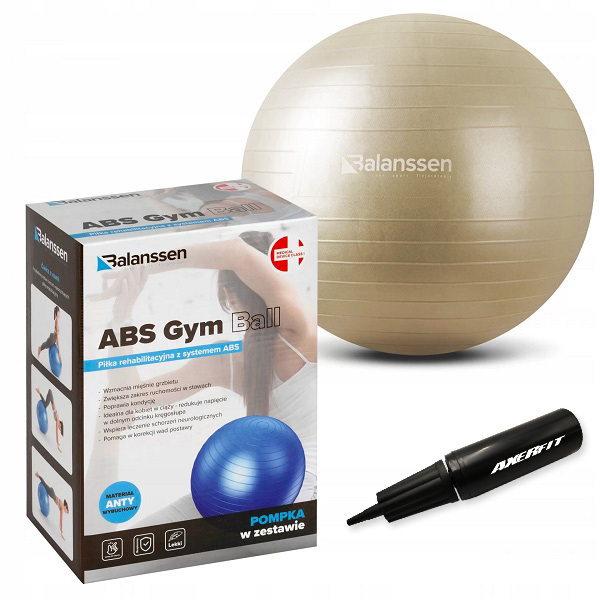 Piłka rehabilitacyjna Gym Ball ABS złota