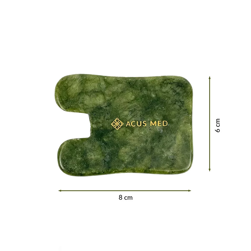 Acus Med jadeitowa płytka Gua Sha - prostokąt zielony - wymiary