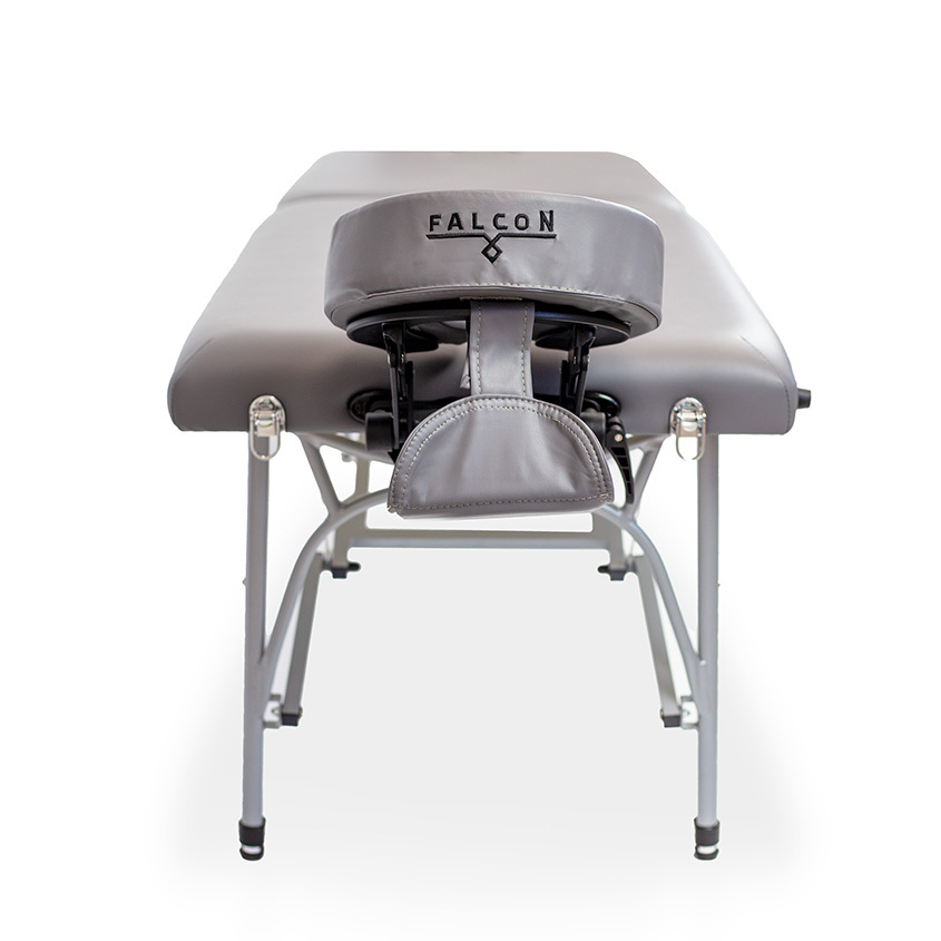 Falcon Zeus - stół do masażu - aluminiowy front