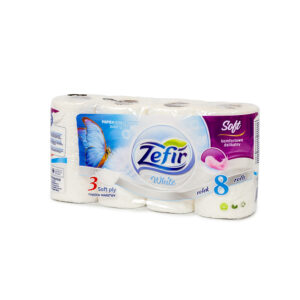 Papier toaletowy Zefir 8 rolek 3-warstwowy - 150 listków
