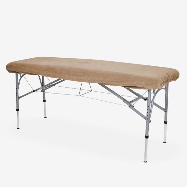 Prześcieradło welurowe na stół do masażu Akito - beżowe