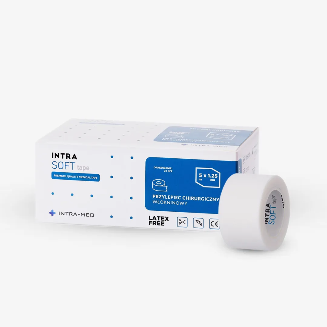 Przylepiec włókninowy INTRA SOFT Tape (5 m x 1,25 cm) 24 szt.